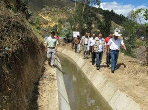 Canal de regadío del valle del Jucusbamba en la provincia de Luya