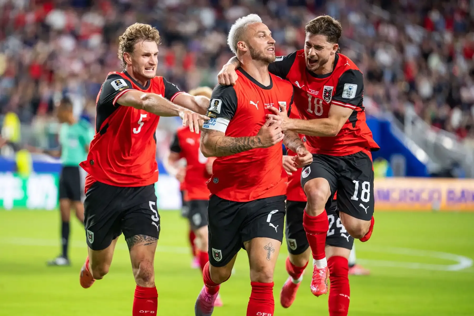 Austria derrotó por 3-1 a Jordania en partido del Grupo J del Mundial 2026