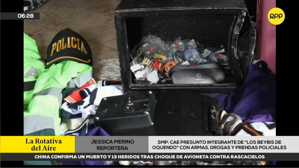 SMP: cae presunto integrante de ‘Los Beybis de Oquendo’ con armas, drogas y prendas policiales