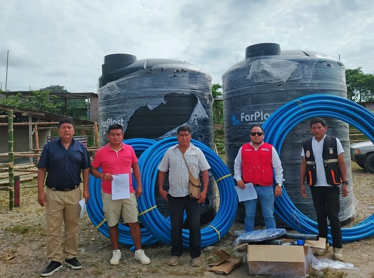Amazonas: Ministerio de Vivienda entrega dos tanques de almacenamiento de agua en Imaza ante riesgo de lluvias intensas