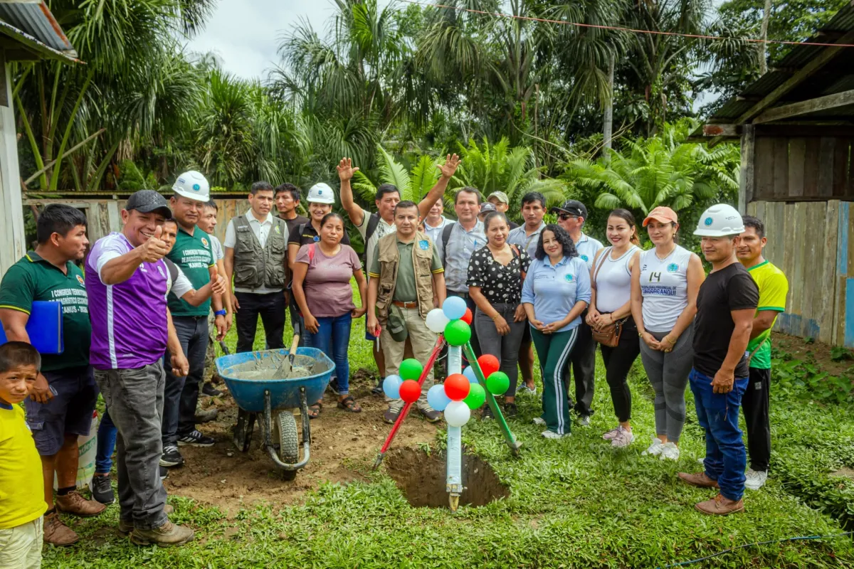 Municipalidad Provincial de Condorcanqui colocó la primera piedra para infraestructura educativa en San Rafael