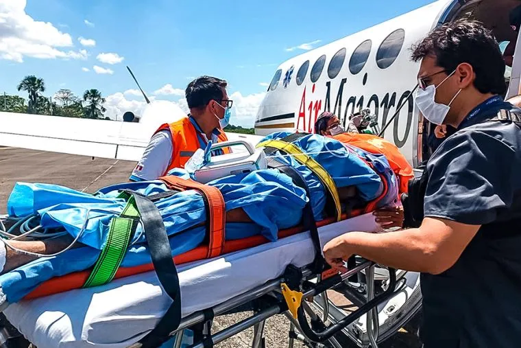 Saludpol trasladó por vía aérea a policías heridos tras enfrentamiento en comunidad nativa de San Martín